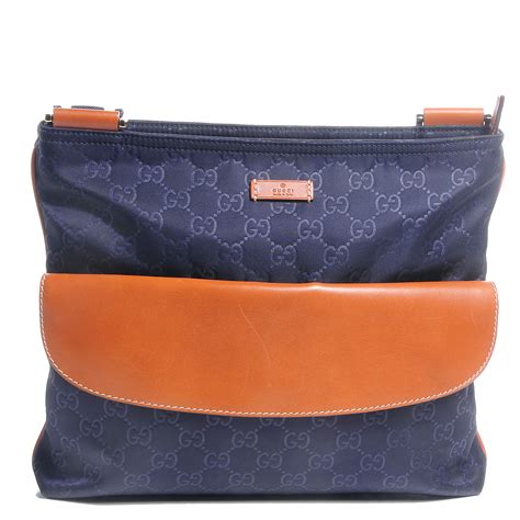 gucci blue nylon messenger bag|Gucci unisex Messenger bag.